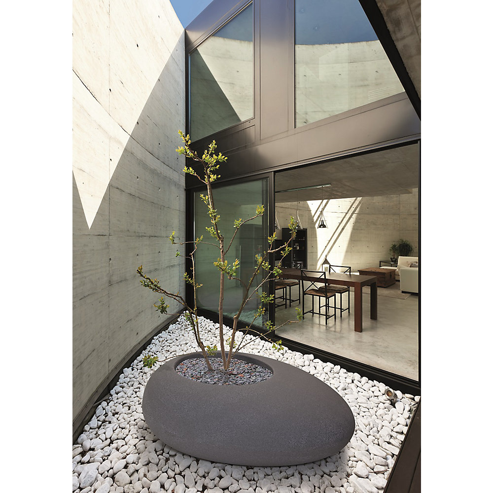 Pflanzbehälter, STORUS II, HxBxT 500 x 1140 x 1120 mm, granit anthrazit DEGARDO 2