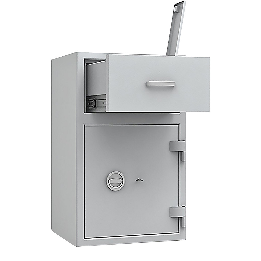 Coffre de sécurité à trappe, frontale avec tiroir ouvert