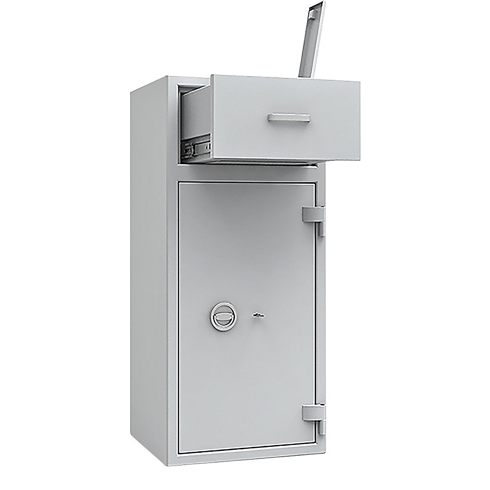 Coffre de sécurité à trappe, frontale avec tiroir ouvert