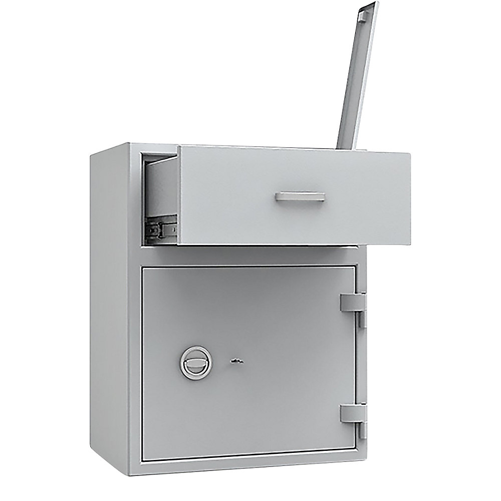 Coffre de sécurité à trappe, frontale avec tiroir ouvert