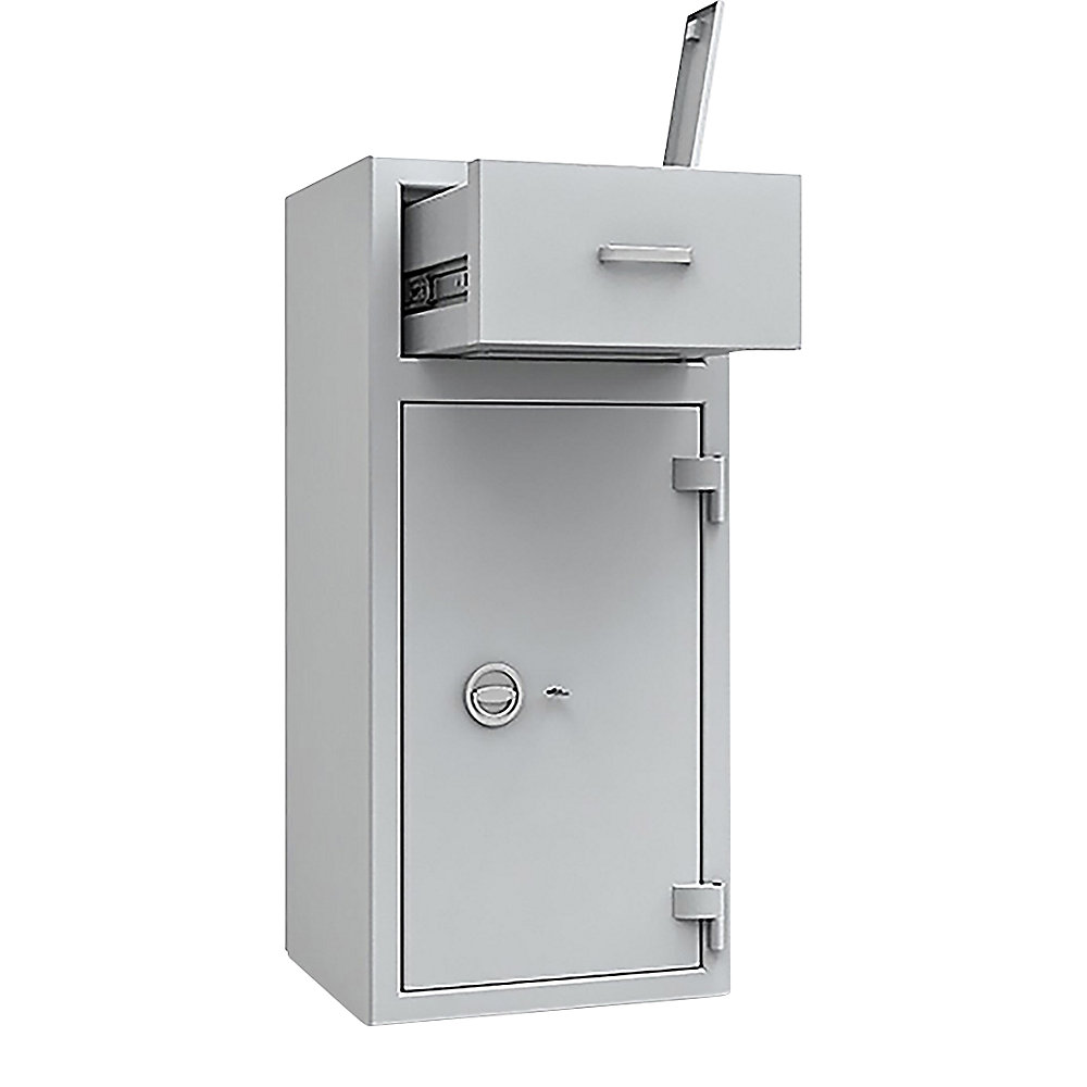 Coffre de sécurité à trappe, frontale avec tiroir ouvert