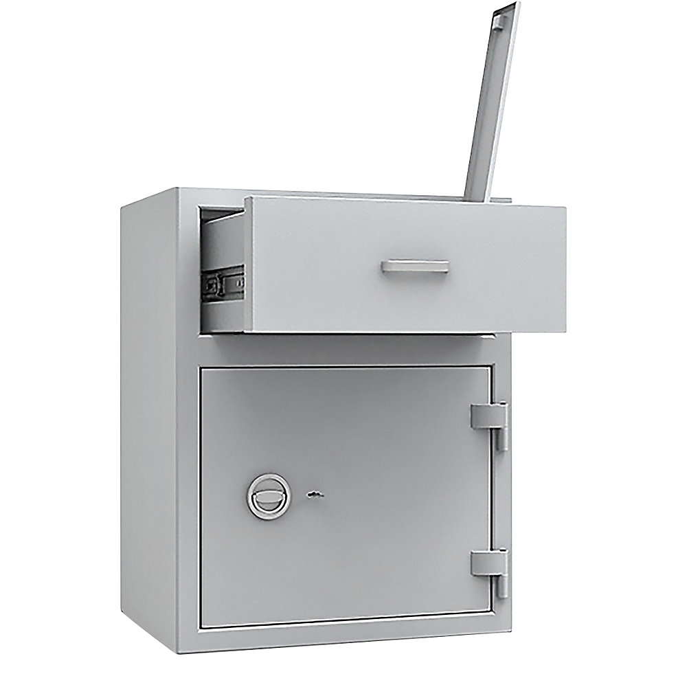Coffre de sécurité à trappe, frontale avec tiroir ouvert