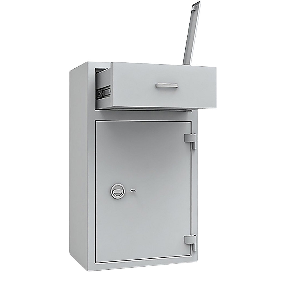 Coffre de sécurité à trappe, frontale avec tiroir ouvert