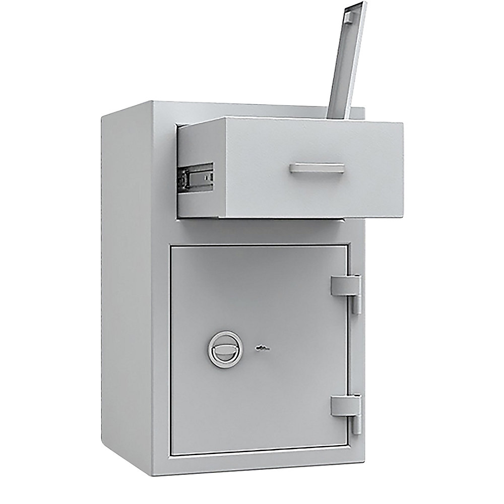 Coffre de sécurité à trappe, frontale avec tiroir ouvert