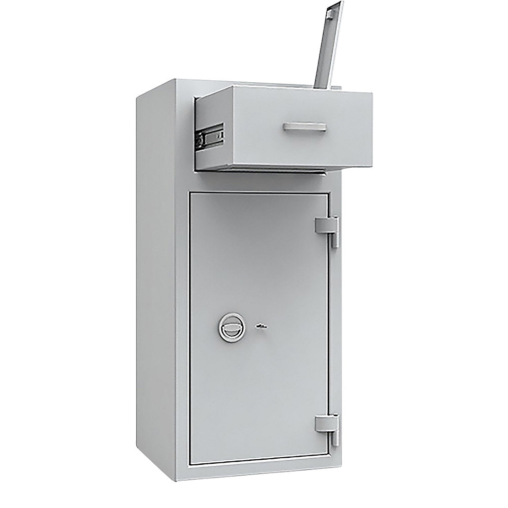 Coffre de sécurité à trappe, frontale avec tiroir ouvert