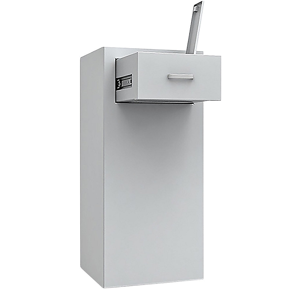 Coffre de sécurité à trappe, arrière avec tiroir ouvert