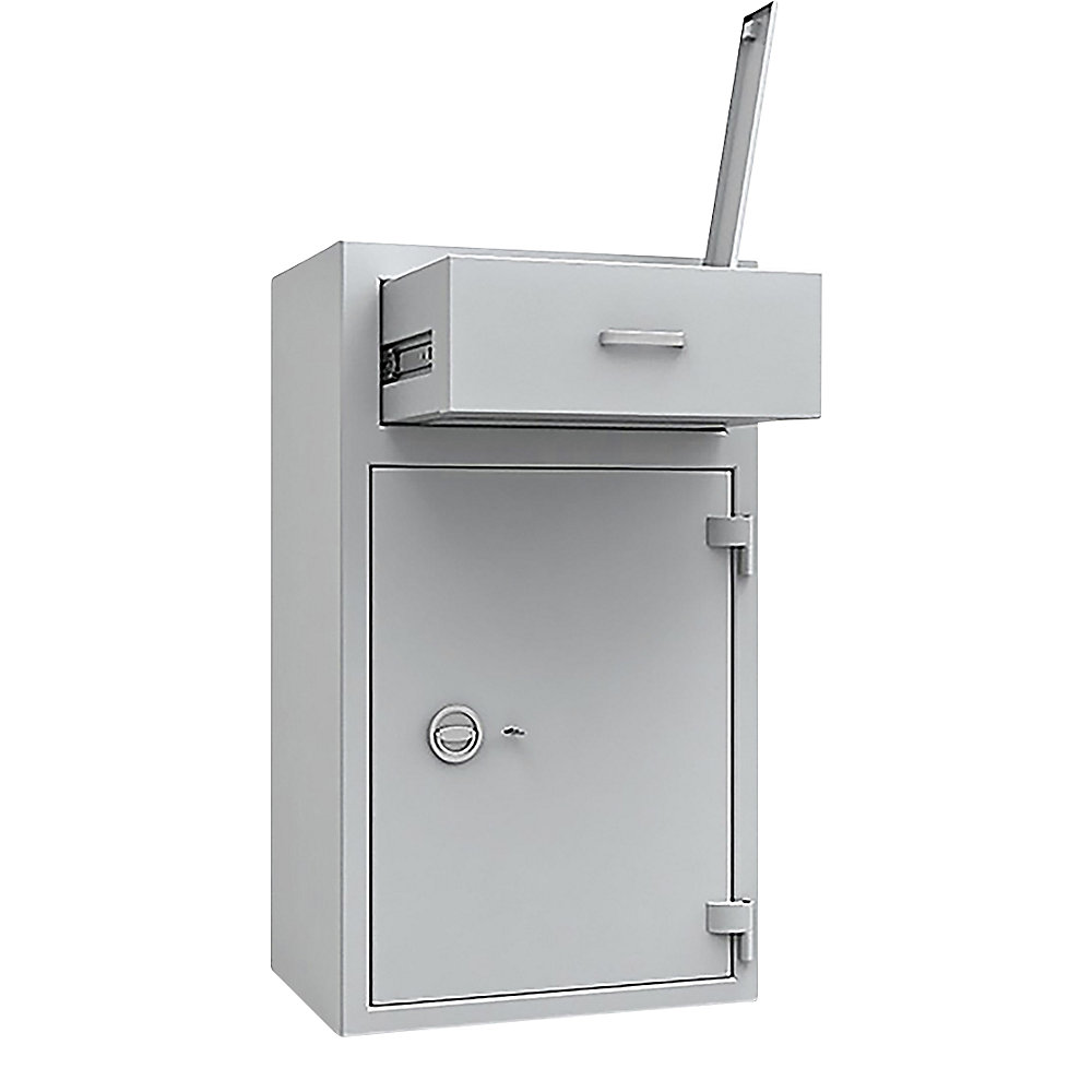 Coffre de sécurité à trappe, frontale avec tiroir ouvert