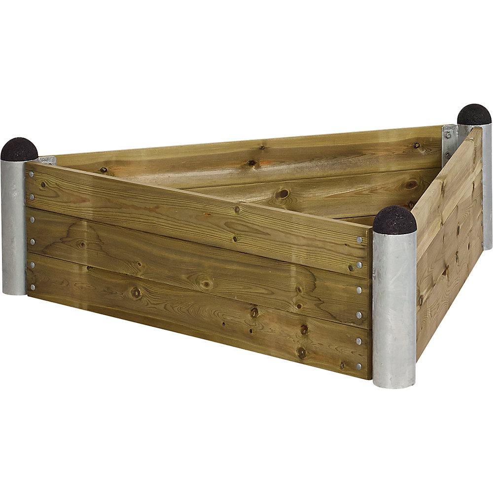 Bac à plantes de forme triangulaire