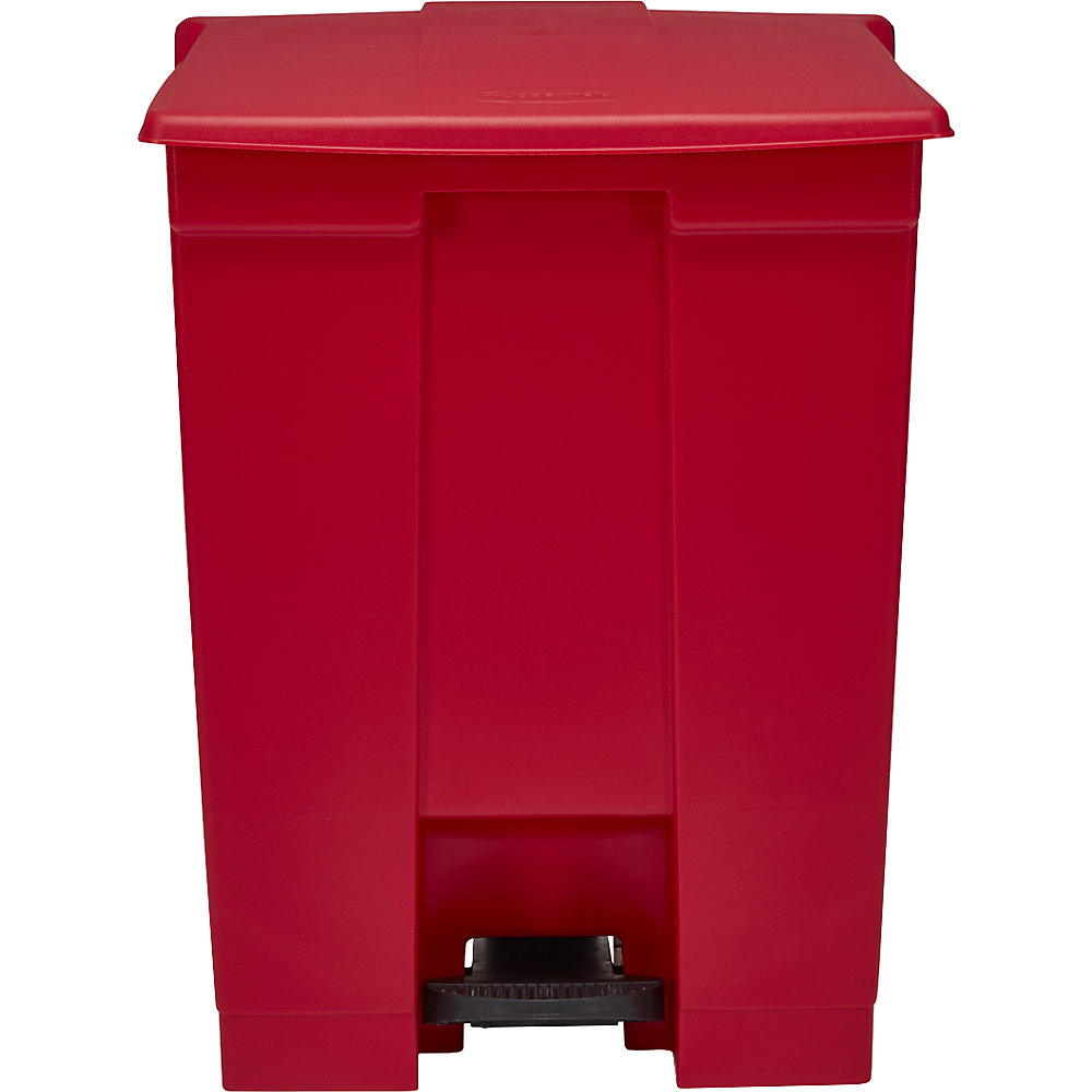 Tretabfalleimer, Industrie, aus Polyethylen, Volumen 68 l, rot Rubbermaid 2