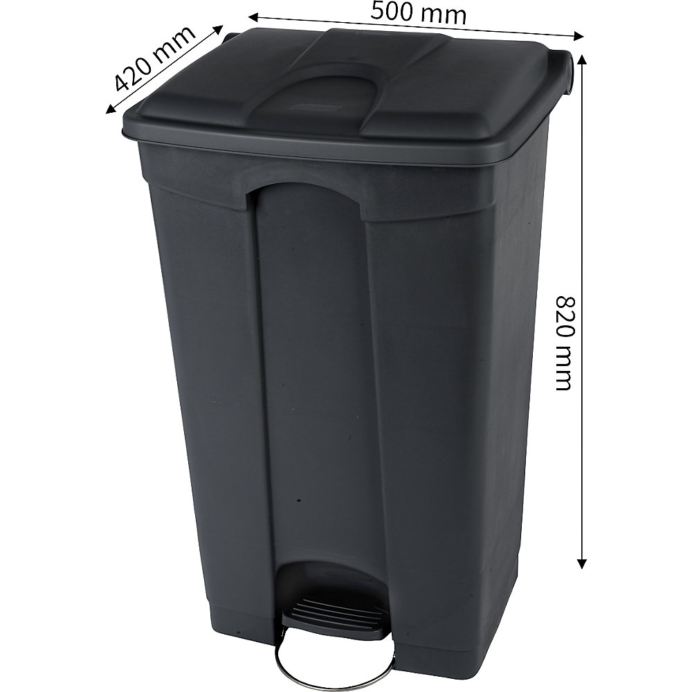 Probbax Step Trash Bin Black 90 l 2