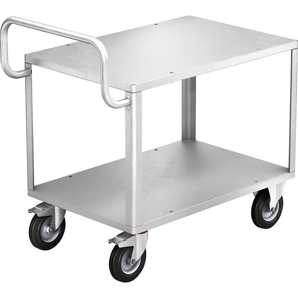 EUROKRAFTpro Carrello di montaggio ESD, 2 ripiani, superficie d'appoggio lungh. x largh. 1050 x 700 mm