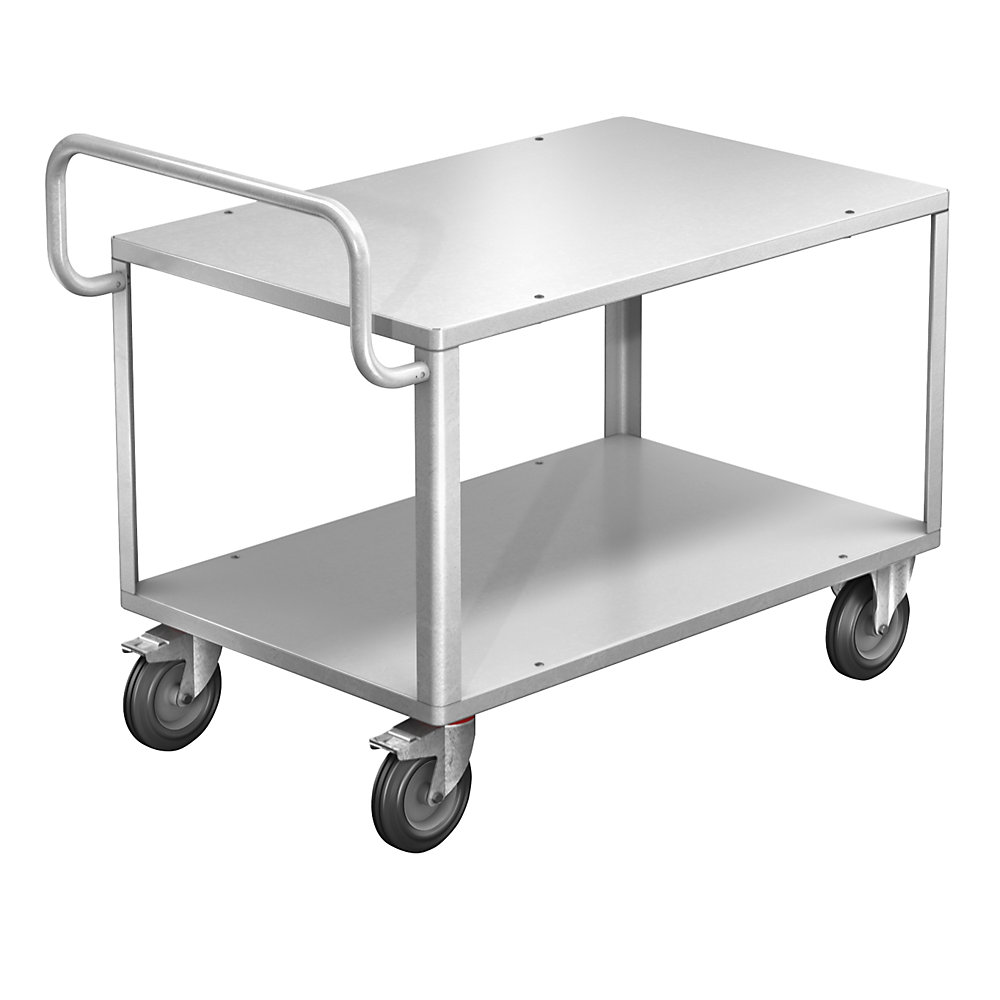 EUROKRAFTpro Carrello di montaggio ESD, 2 ripiani, superficie d'appoggio lungh. x largh. 1250 x 800 mm