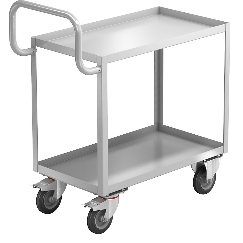 EUROKRAFTpro Carro auxiliar de montaje ESD, modelo ESD, 2 pisos