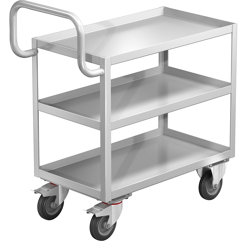 EUROKRAFTpro Carro auxiliar de montaje ESD, modelo ESD, 3 pisos