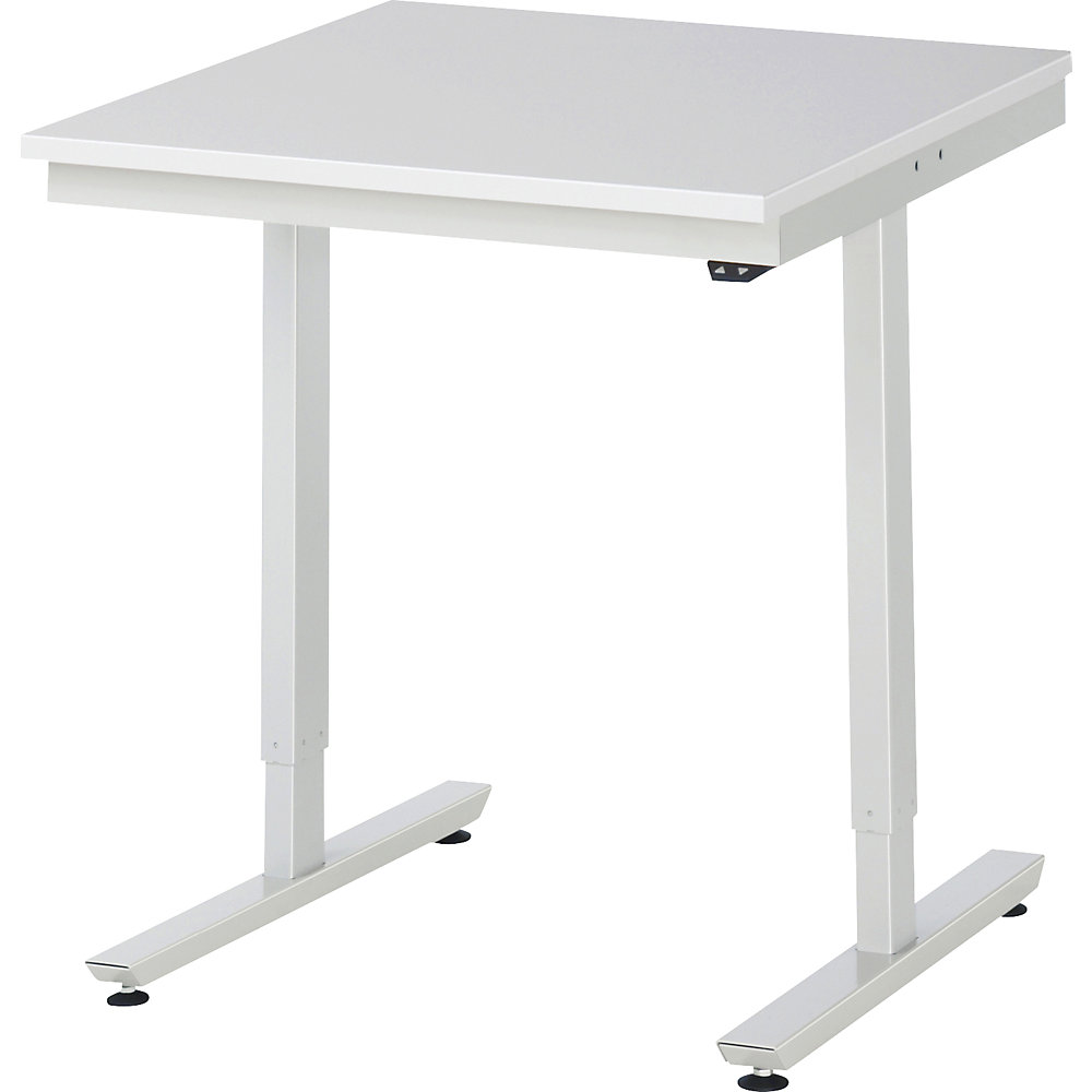 Arbeitstisch, elektrisch höhenverstellbar - Tragkraft 150 kg, ESD-Melaminplatte, Höhe 720 - 1120 mm, BxT 750 x 800 mm RAU