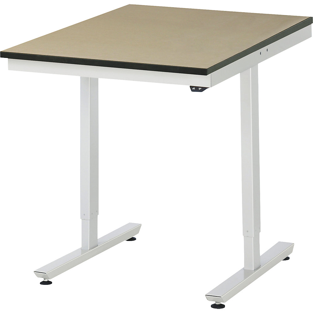 Arbeitstisch, elektrisch höhenverstellbar - Tragkraft 150 kg, MDF-Platte, Höhe 720 - 1120 mm, BxT 750 x 1000 mm RAU