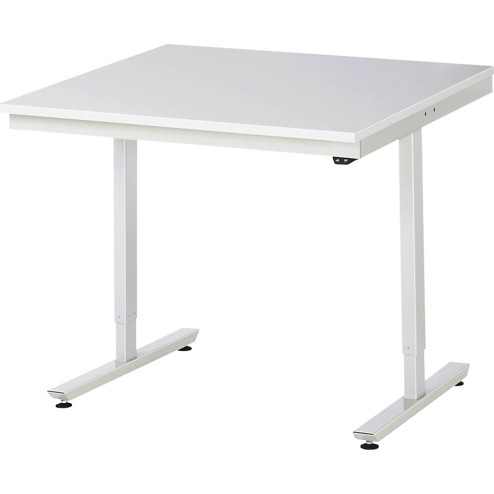 RAU Electric Height-Adjustable Workbench Light Gray 1000x1000mm