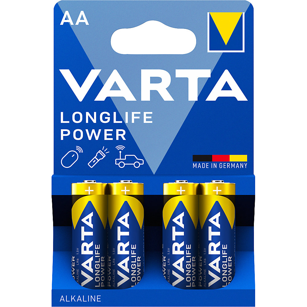 VARTA Batteria LONGLIFE Power, AA, conf. da 4 pezzi, a partire da 20 conf.