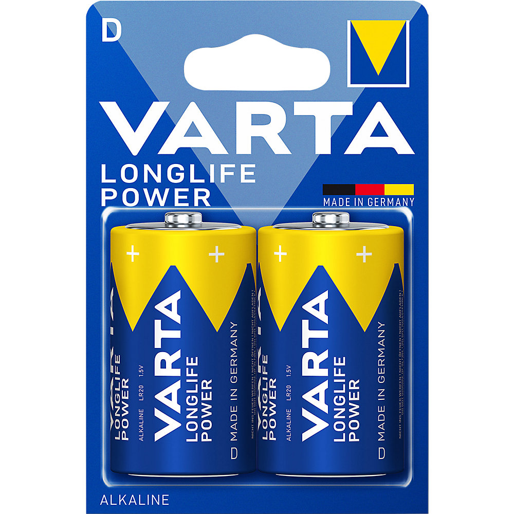 VARTA Batteria LONGLIFE Power, D, conf. da 2 pezzi, a partire da 10 conf.