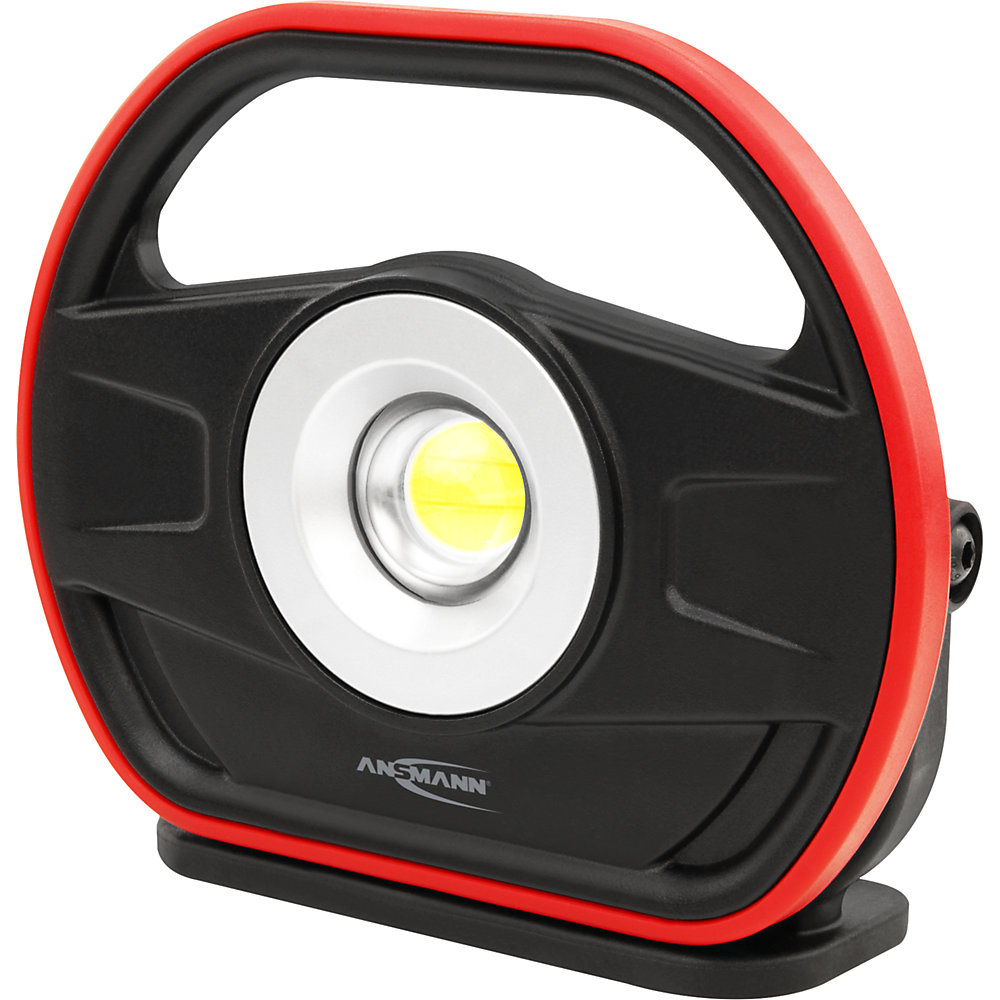 Ansmann Proiettore a LED ricaricabile FL1000R, 1000 lm, nero/rosso, lungh. x largh. x alt. 169 x 147 x 54 mm