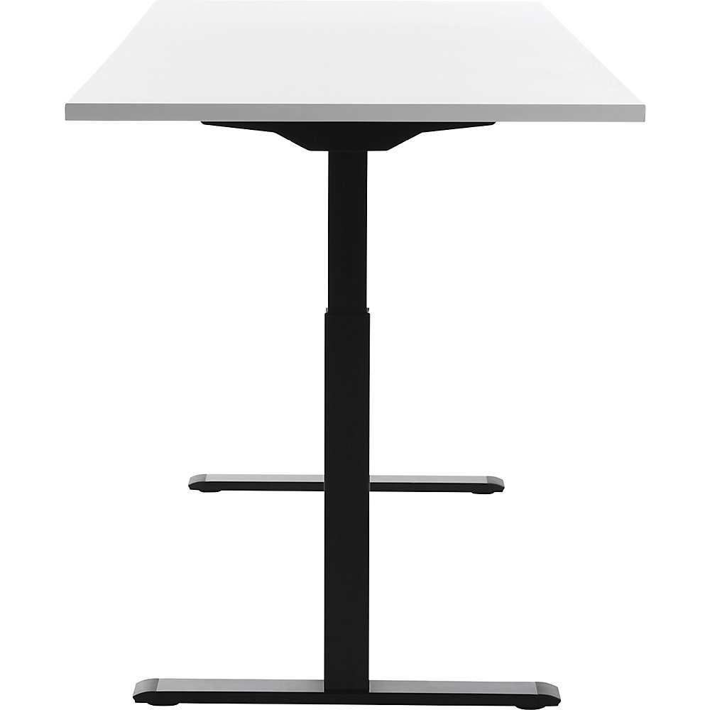 Schreibtisch, elektrisch höhenverstellbar, gerade, BxT 1800 x 800 mm, weiß/schwarz Topstar 2