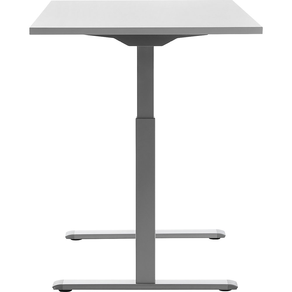 Schreibtisch, elektrisch höhenverstellbar, gerade, BxT 1200 x 800 mm, lichtgrau/grau Topstar 2