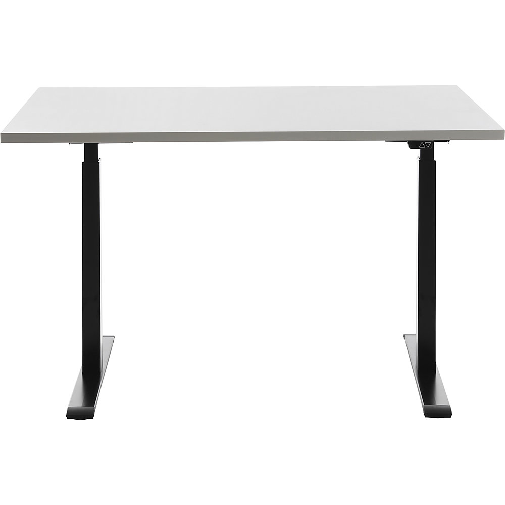Schreibtisch, elektrisch höhenverstellbar, gerade, BxT 1200 x 800 mm, lichtgrau/schwarz Topstar 2