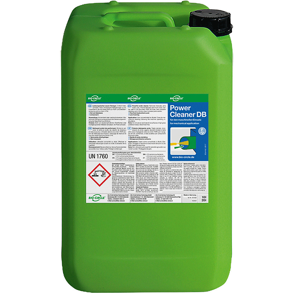 Bio-Circle Power Cleaner DB, bassa formazione di schiuma, tanica da 20 l, pulizia meccanica