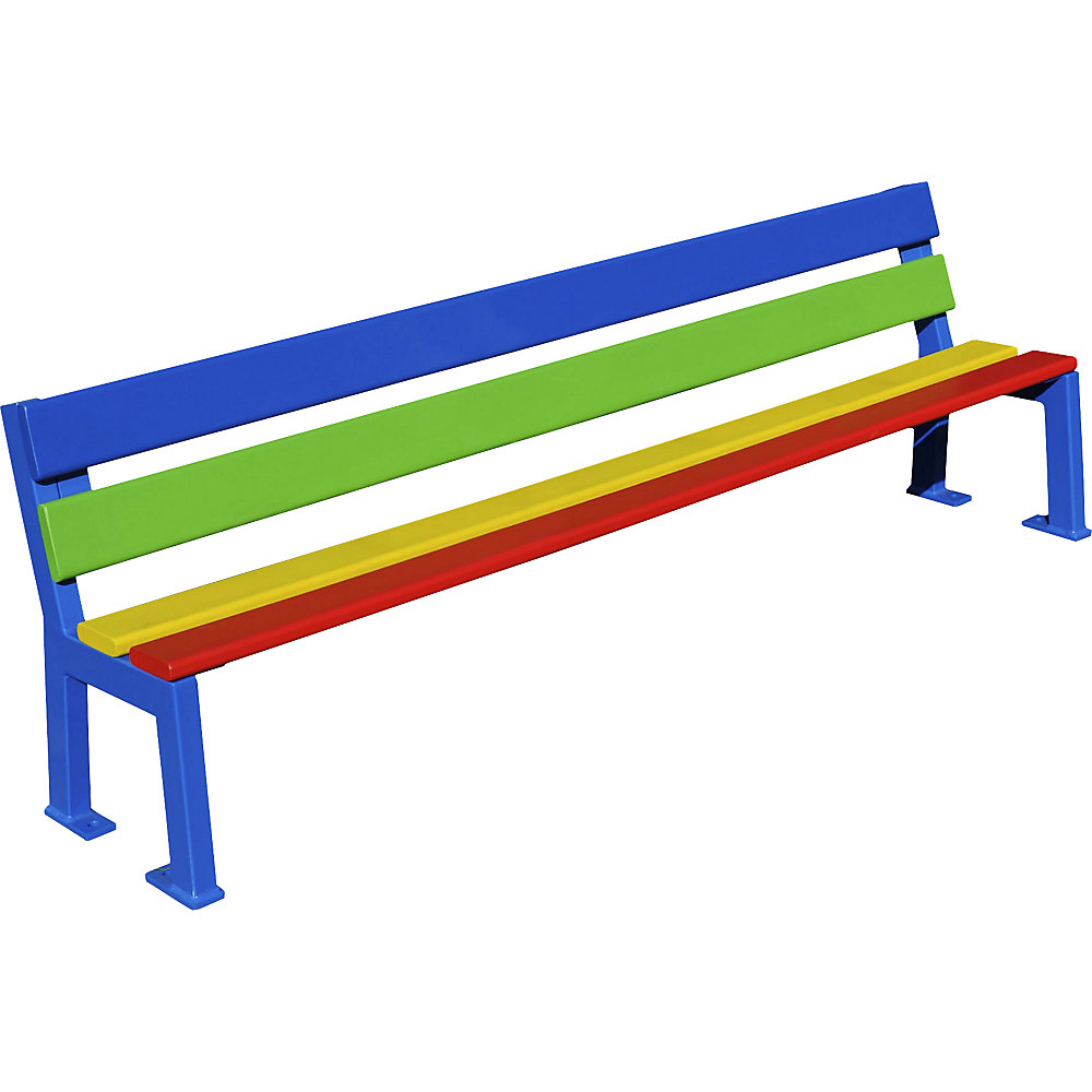 PROCITY Panchina Silaos®, per bambini, con schienale, lungh. x prof. 1500 x 379 mm