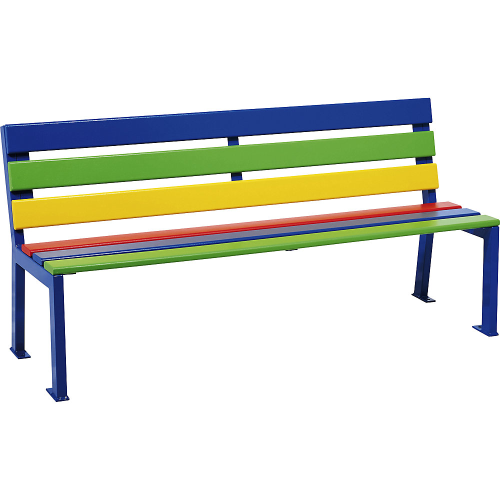 PROCITY Panchina Silaos®, per bambini, con schienale, lungh. x prof. 1500 x 546 mm