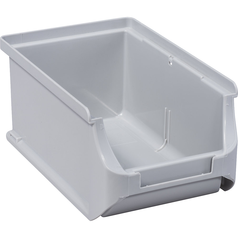 Open fronted storage bin, LxWxH 160 x 100 x 75 mm, pack of 24, grey