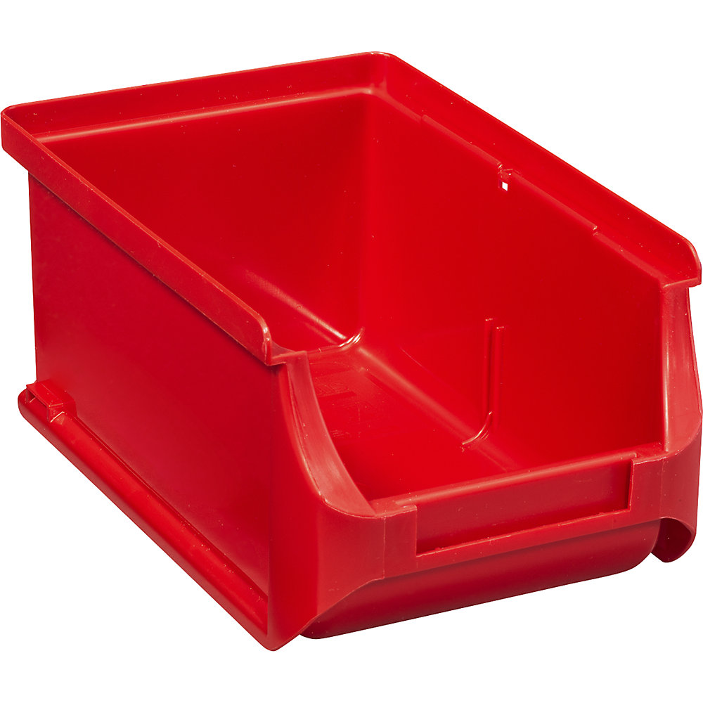 Open fronted storage bin, LxWxH 160 x 100 x 75 mm, pack of 24, red
