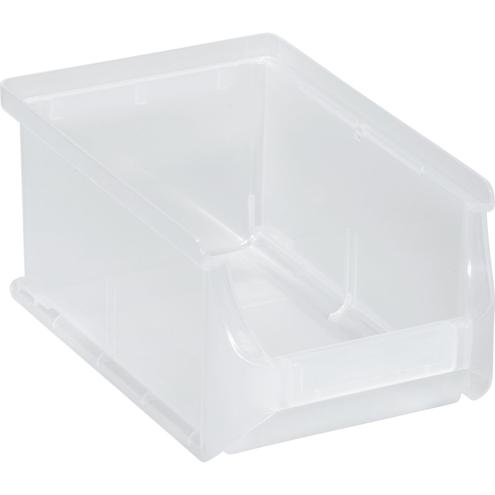Open fronted storage bin, LxWxH 160 x 100 x 75 mm, pack of 24, transparent