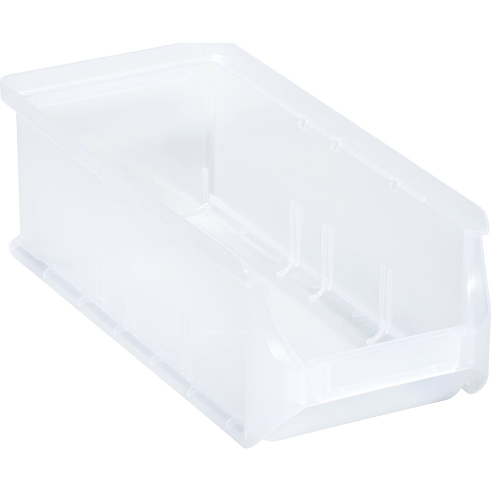 Open fronted storage bin, LxWxH 215 x 100 x 75 mm, pack of 20, transparent