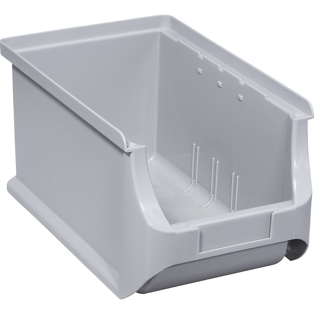 Open fronted storage bin, LxWxH 235 x 150 x 125 mm, pack of 24, grey