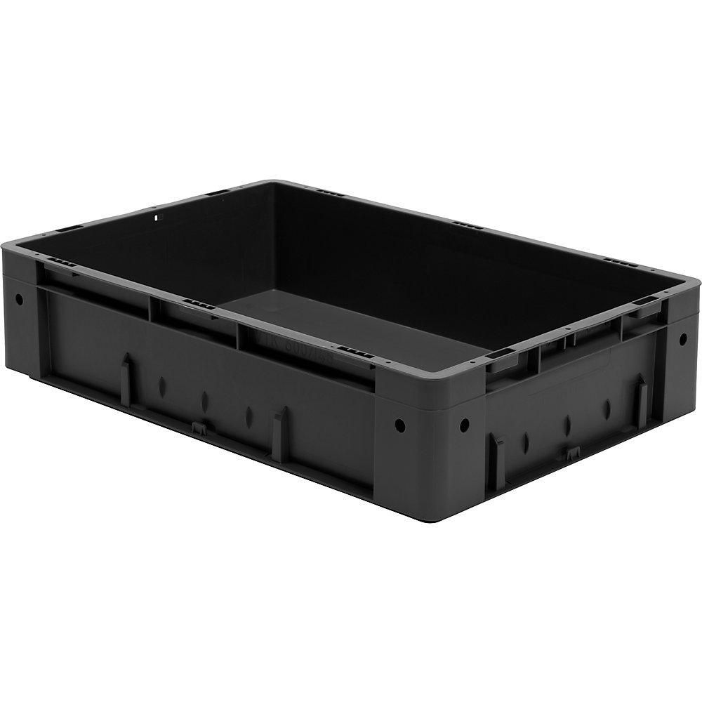 Contenitore per carichi pesanti ESD Euro, in polipropilene, lungh. x largh. x alt. 600 x 400 x 145 mm, conf. da 2 pezzi