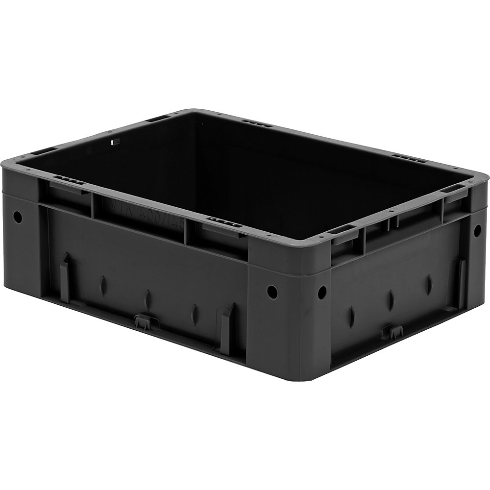 Contenitore per carichi pesanti ESD Euro, in polipropilene, lungh. x largh. x alt. 400 x 300 x 145 mm, conf. da 4 pezzi