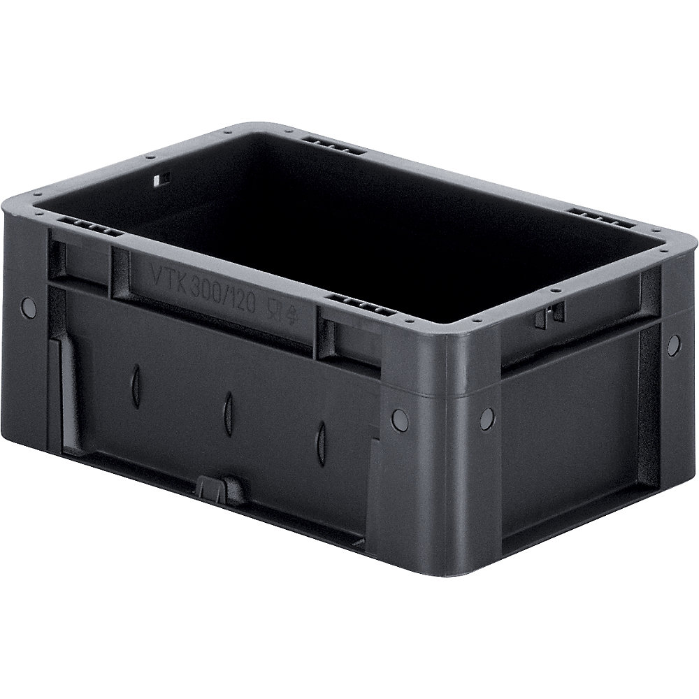 Contenitore per carichi pesanti ESD Euro, in polipropilene, lungh. x largh. x alt. 300 x 200 x 110 mm, conf. da 8 pezzi