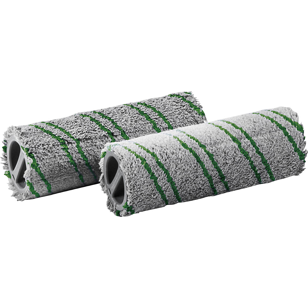 Kärcher Roller set for floor scrubber, for durable hard floors, 1 pair, grey/green