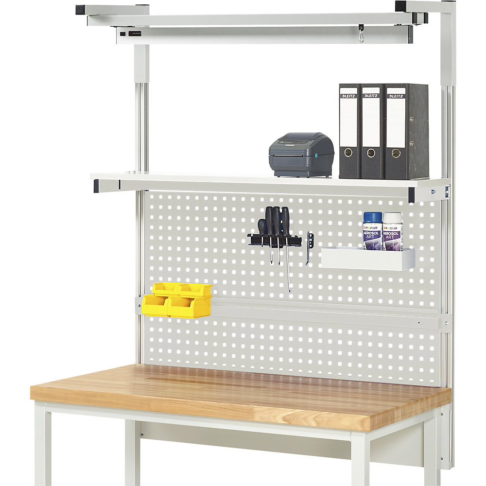 System-Aufbau-Komplettset 4, für Werkbank, Breite 1250 mm RAU 2