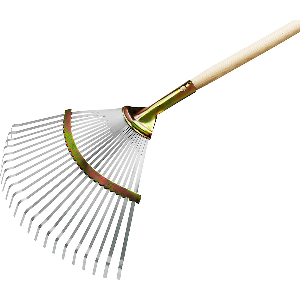 FLORA Professional leaf rake, with fixed working width, pack of 5, with handle