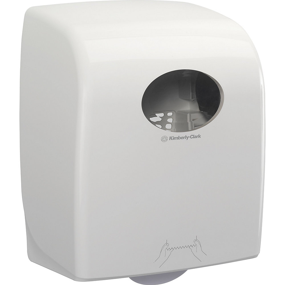 Kimberly-Clark Dispenser di salviette in rotolo Aquarius™, per 1 rotolo, in plastica, bianco