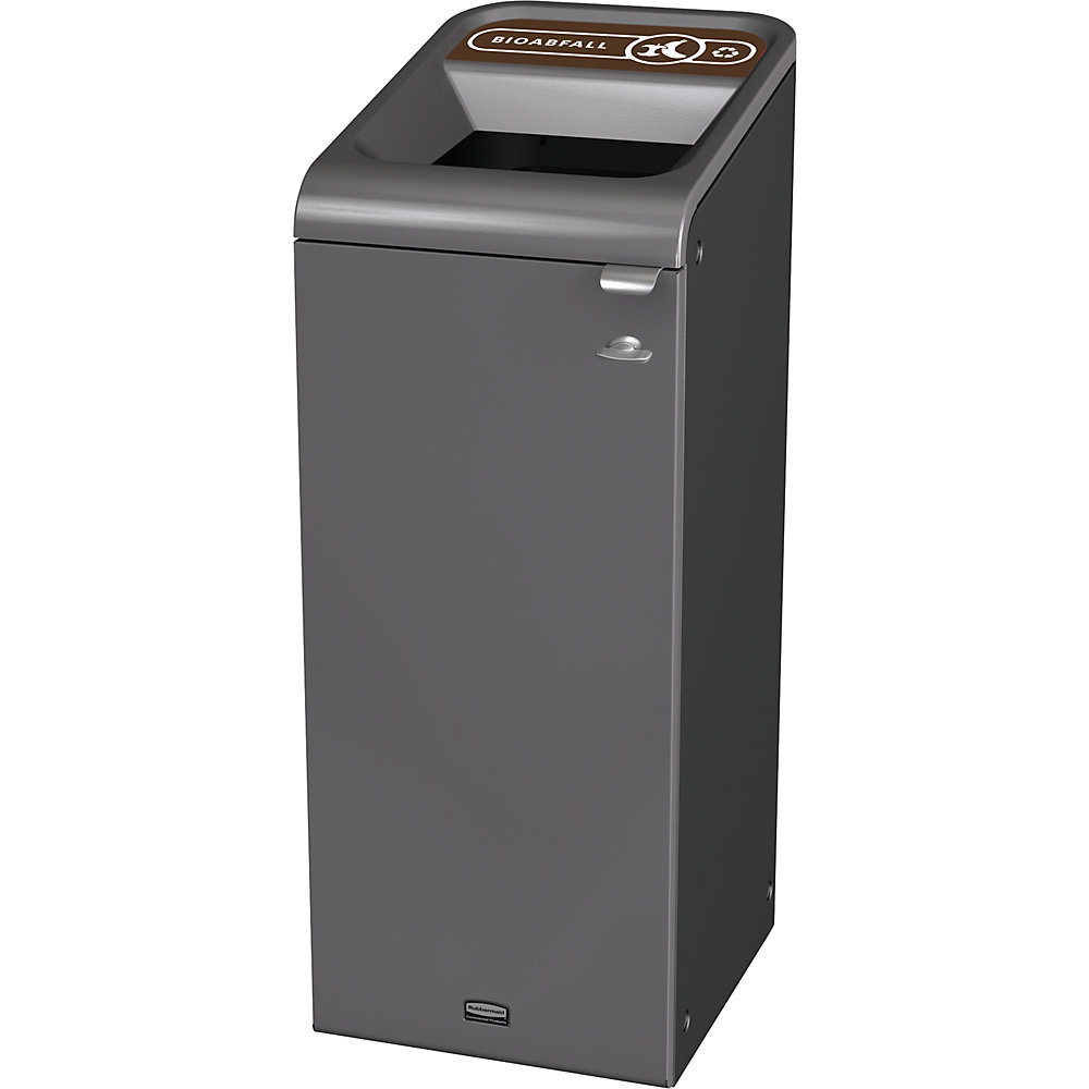 Rubbermaid Contenitore per la raccolta differenziata Configure™, capacità 87 l, acciaio inox / marrone