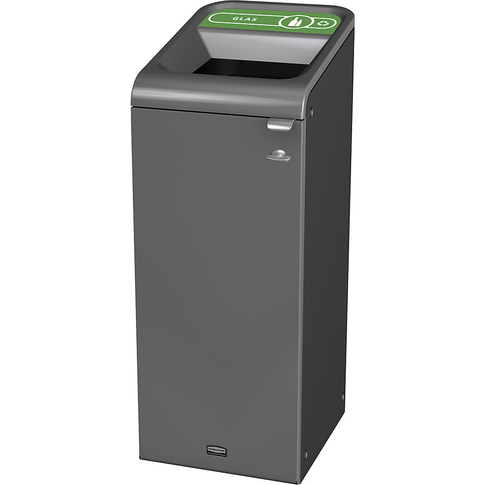 Rubbermaid Contenitore per la raccolta differenziata Configure™, capacità 87 l, acciaio inox / verde