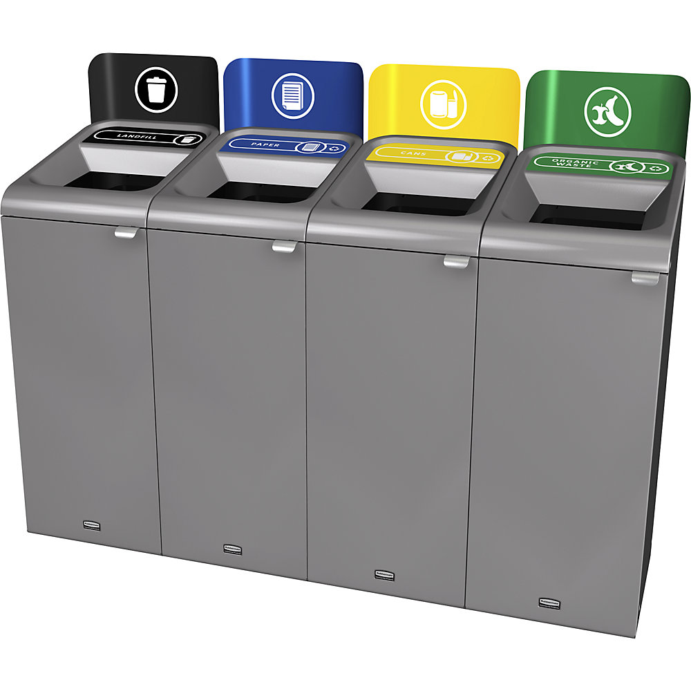 Wertstoffsammler Configure™, verzinkter Stahl, Volumen 57 l, braun Rubbermaid 2