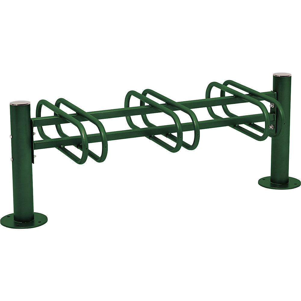 PROCITY Rastrelliera per biciclette PROVINCE, 6 posti, su due lati, verde muschio