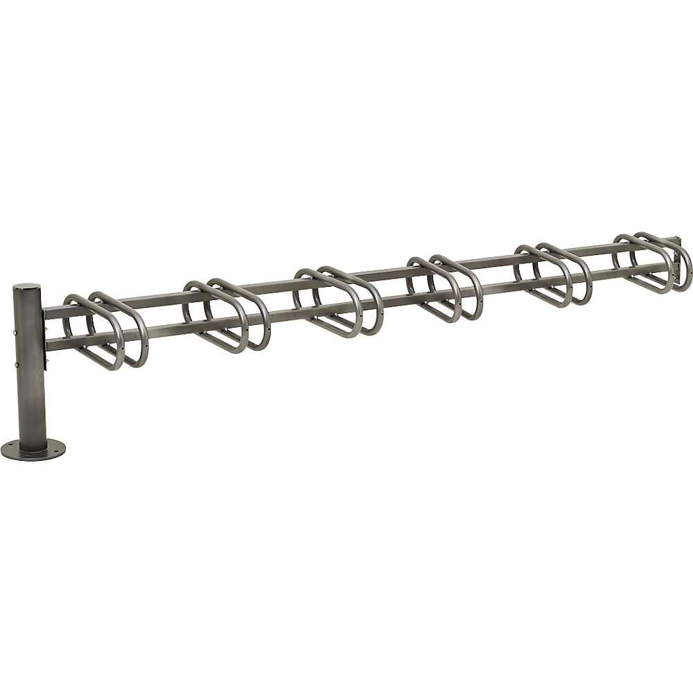 PROCITY Rastrelliera per biciclette PROVINCE, modulo aggiuntivo da 6 posti, su un lato, grigio