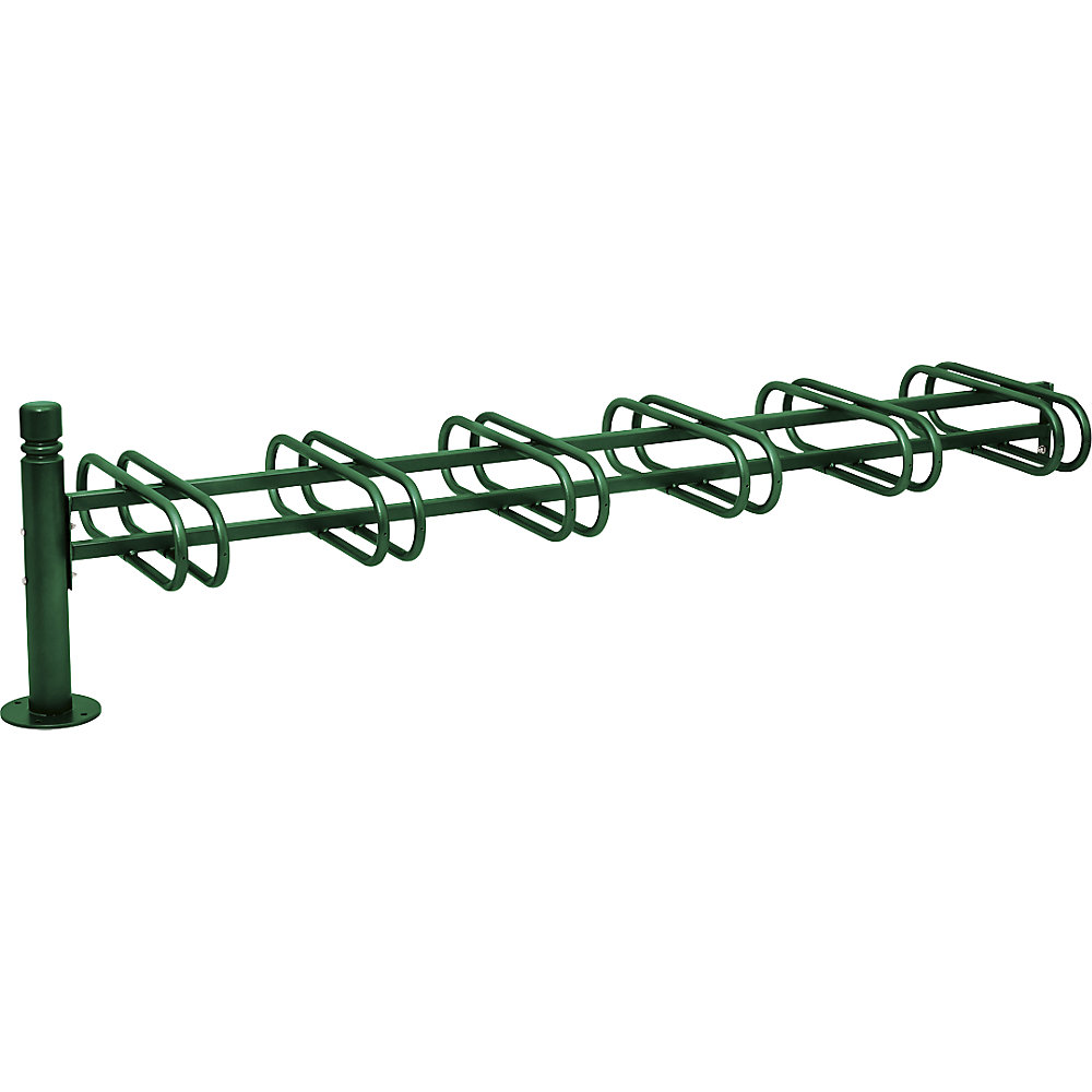 PROCITY Rastrelliera per biciclette CITY, modulo aggiuntivo da 6 posti, su due lati, verde muschio