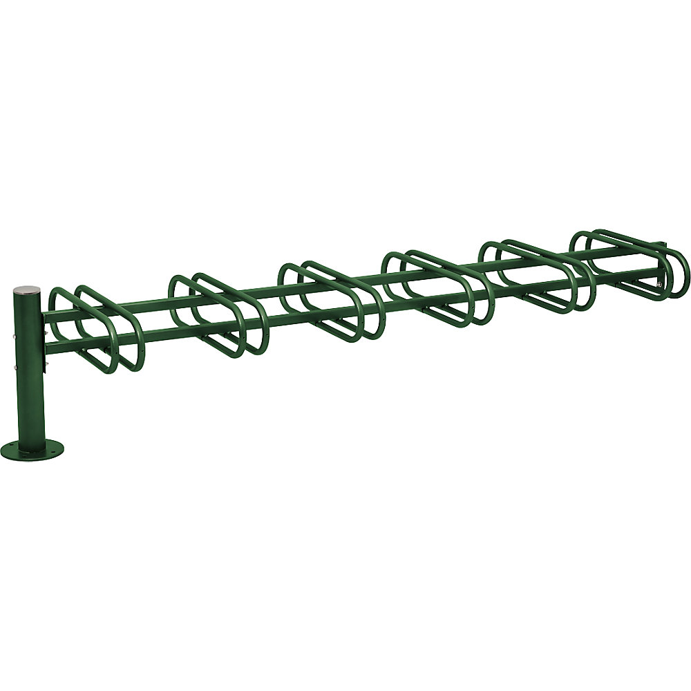 PROCITY Rastrelliera per biciclette PROVINCE, modulo aggiuntivo da 6 posti, su due lati, verde muschio