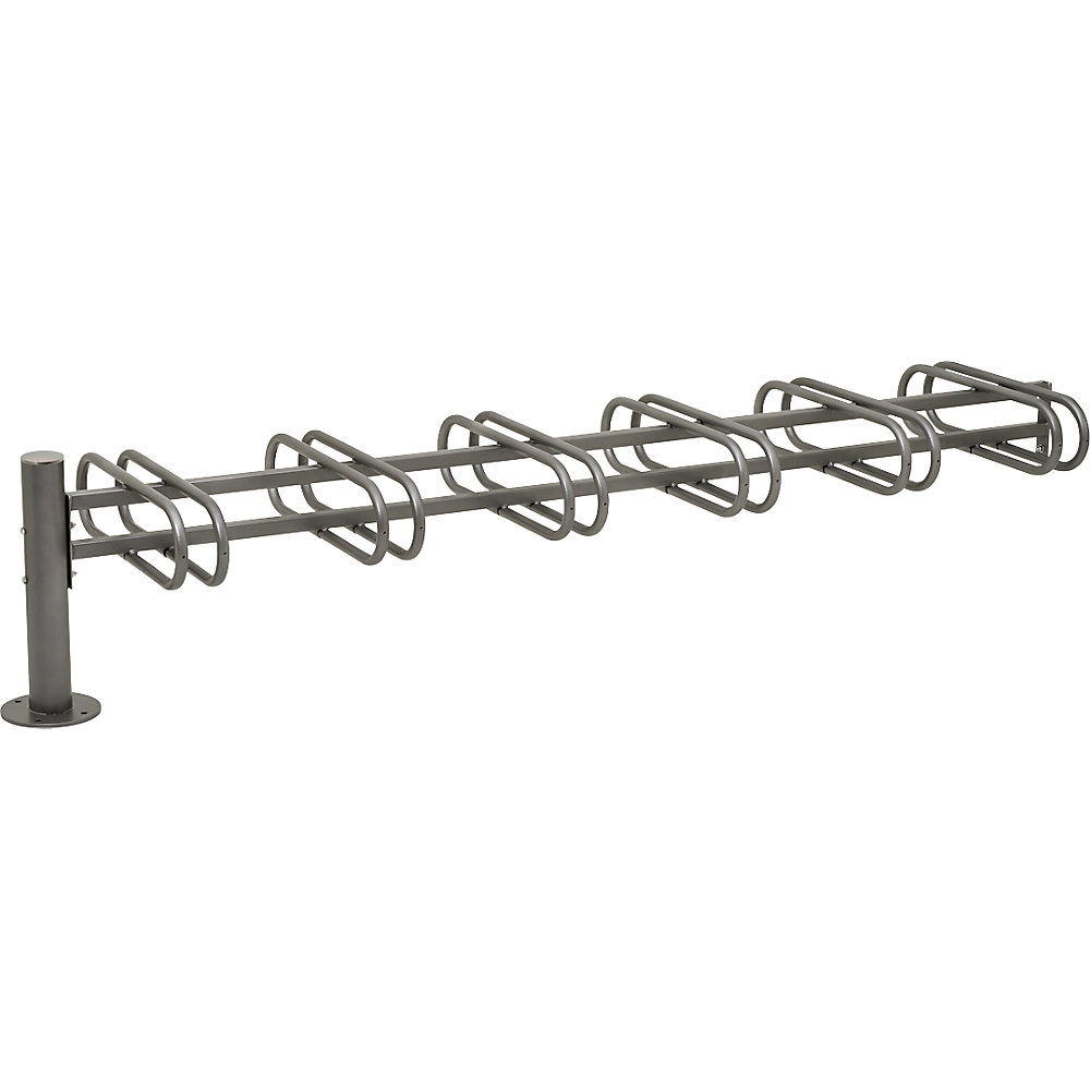 PROCITY PROVINCE bicycle rack, extension unit with 6 parking spots, double-sided, grey